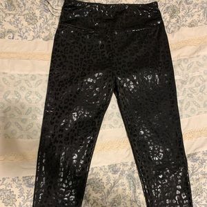 Boutique satin leopard print leggings